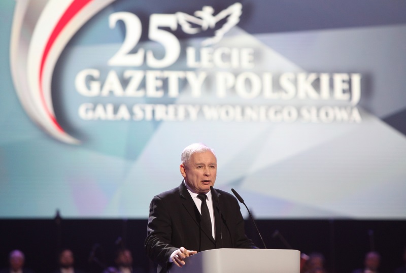 Předseda polské vládní strany Právo a spravedlnost Jaroslaw Kaczyński.