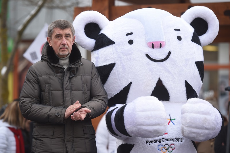 Premiér v demisi Andrej Babiš se zúčastnil otevření Olympijského parku v Ostravě.