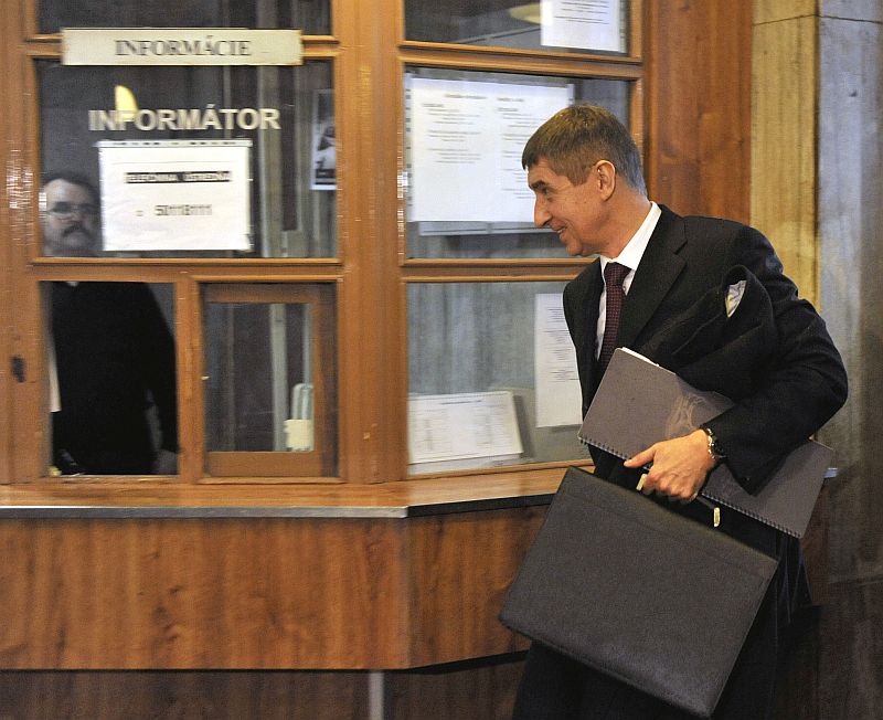 Andrej Babiš v budově krajského soudu v Bratislavě.