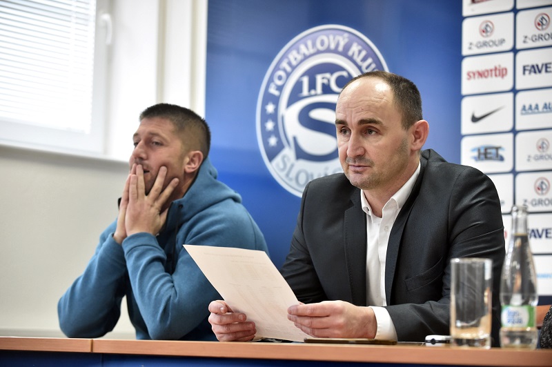Zástupci Slovácka na tiskové konferenci před zahájením jarní části sezony.