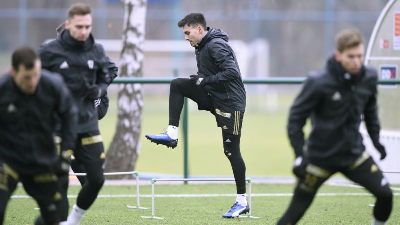 Fotbalisté pražské Bohemky při přípravě na jarní část sezony. 