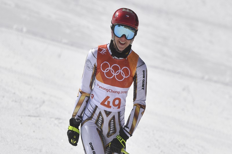 Ester Ledecká dojela v obřím slalomu třiadvacátá. Ester Ledecká dojela v obřím slalomu třiadvacátá.