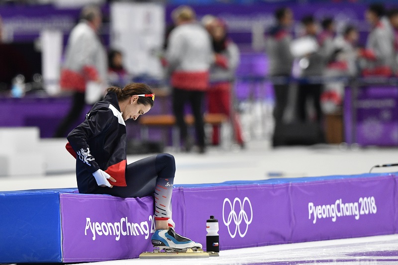 Martina Sáblíková se chystá na svůj závod.
