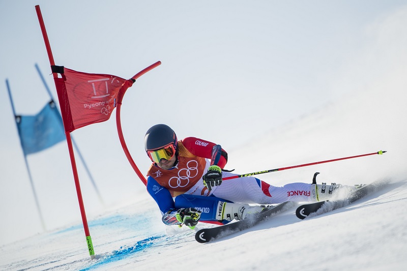 Francouzský lyžař Mathieu Faivre na zimní olympiádě končí. Francouzský lyžař Mathieu Faivre na zimní olympiádě končí.