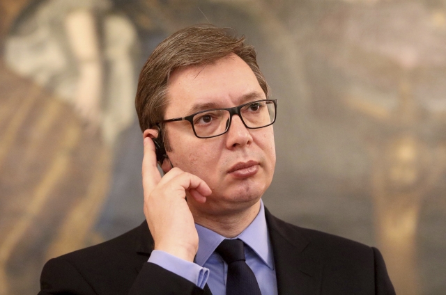 Srbský prezident Aleksandar Vučić. Srbský prezident Aleksandar Vučić.