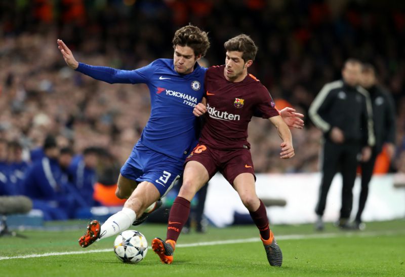 Barcelona se ve vyřazovací části Ligy mistrů utkala s Chelsea. 