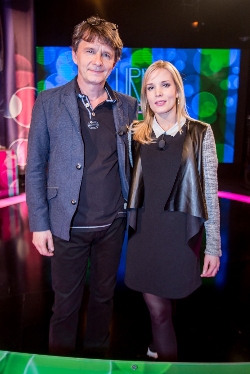 Jan Šťastný s manželkou. Jan Šťastný s manželkou.