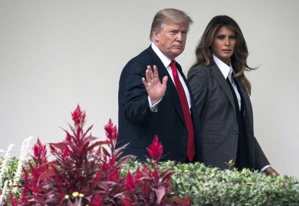 Donald Trump s manželkou Melanií. Donald Trump s manželkou Melanií.