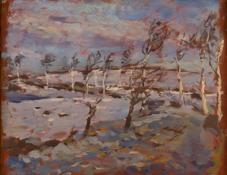 Antonín Slavíček, Kameničky v zimě, 1908.