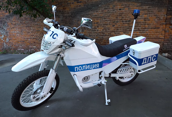 Elektrický motocykl z koncernu Kalašnikov.
