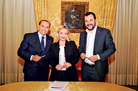 Berlusconi a jeho xenofobní parta.