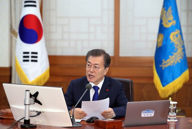 Jihokorejský prezident Mun Če-in.