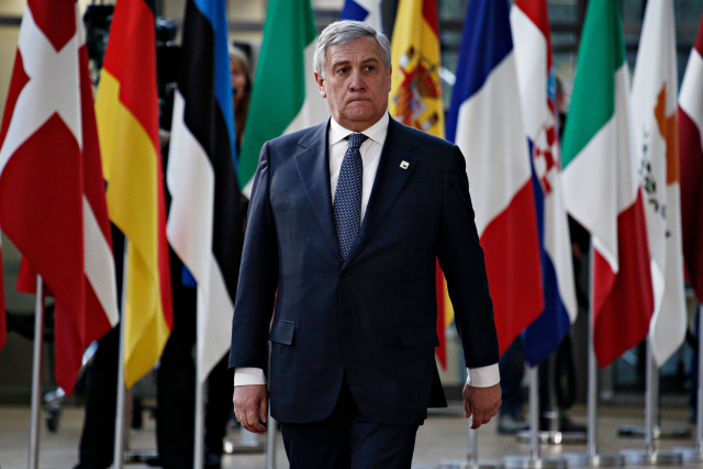 Předseda Evropského parlamentu Antonio Tajani. Předseda Evropského parlamentu Antonio Tajani.