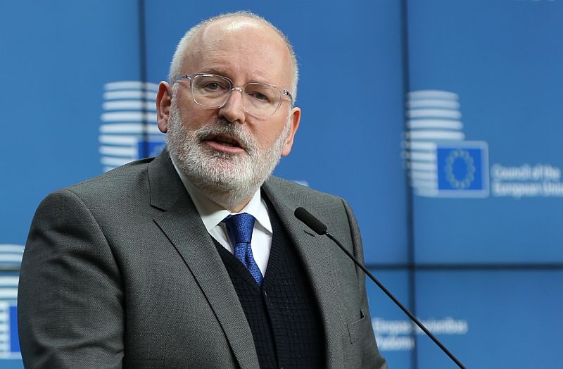 První místopředseda komise Frans Timmermans.