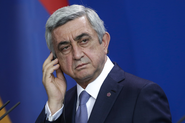 Arménský prezident Serž Sargsjan.