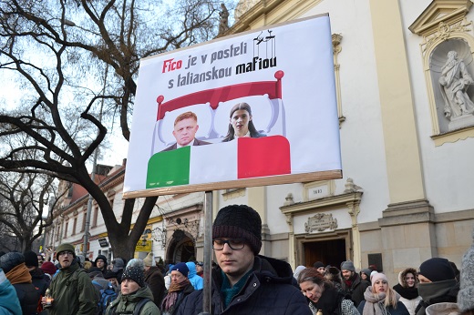 Jak demonstruje Slovensko.