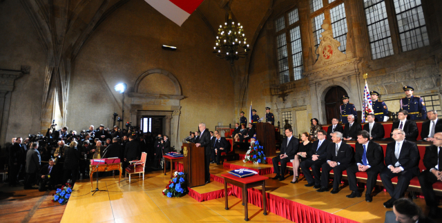 Inaugurace Miloše Zemana v roce 2013.