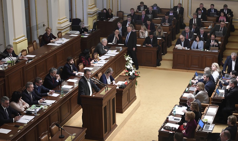 Úterní schůze Poslanecké sněmovny.