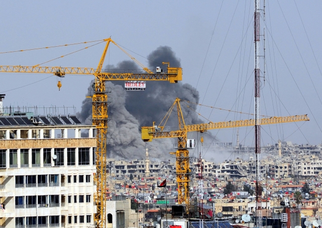 Fotografie z bombardované z Ghúty. Fotografie z bombardované z Ghúty.