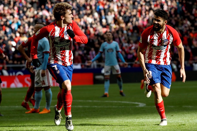 Antoine Griezmann se významně podílel na výhře Atlética proti Celtě Vigo.
