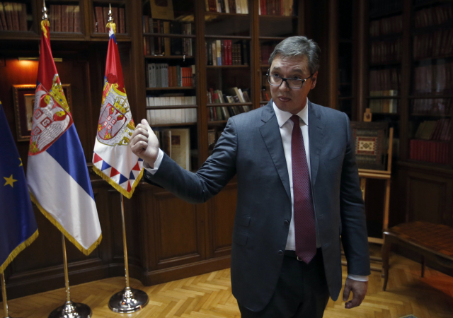 Srbský prezident Aleksandar Vučić.