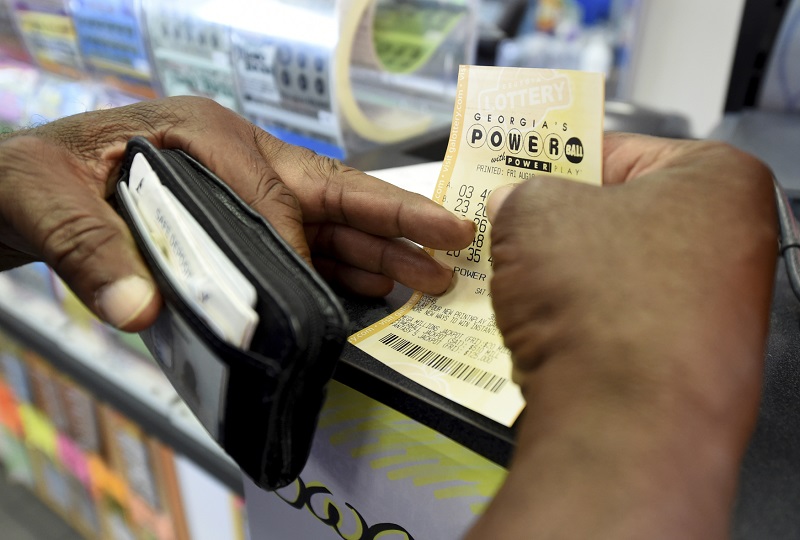 Lístek loterie Powerball. Lístek loterie Powerball.