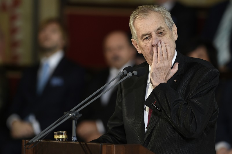 Prezident Miloš Zeman během své inaugurační řeči. Prezident Miloš Zeman během své inaugurační řeči.