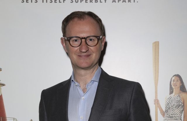 Britský herec Mark Gatiss.