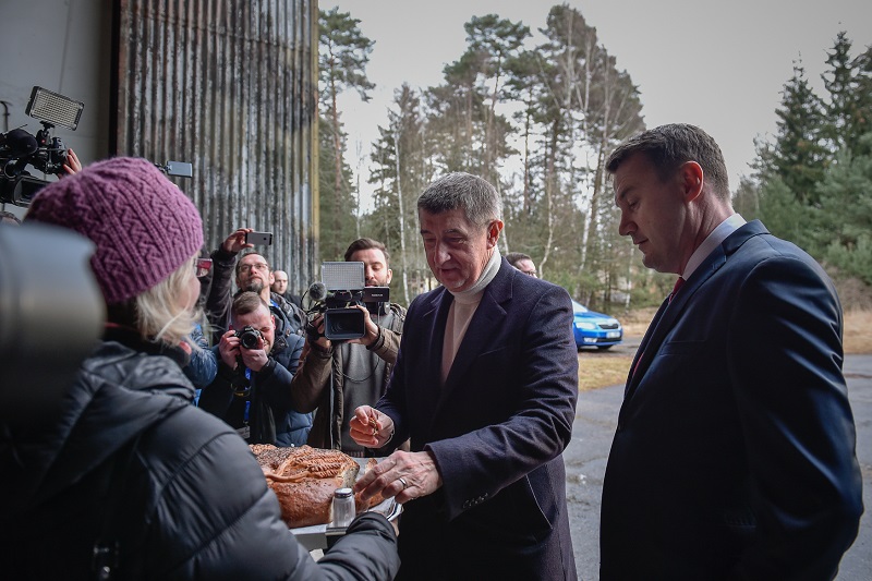 Premiér v demisi Andrej Babiš při návštěvě Libereckého kraje.