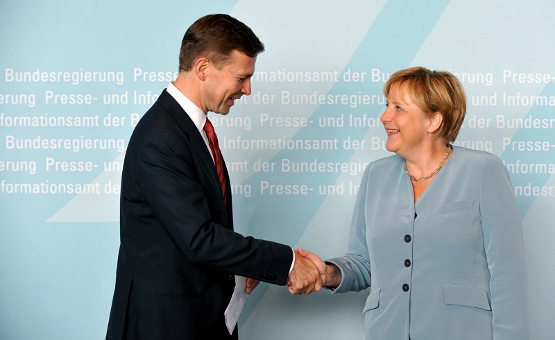Angela Merkelová a Steffen Seibert.
