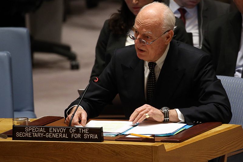 Zmocněnec OSN pro Sýrii Staffan de Mistura.