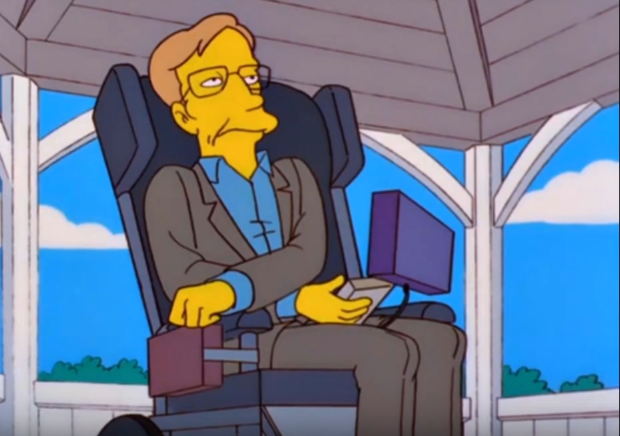 Stephen Hawking v seriálu Simpsonovi.