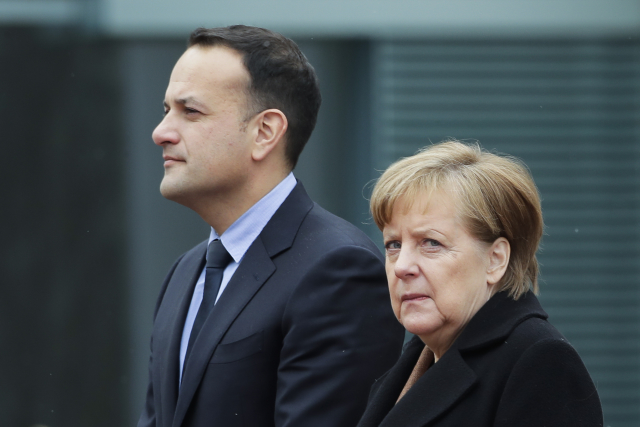 Německá kancléřka Angela Merkelová a irský ministerský předseda Leo Varadkar.