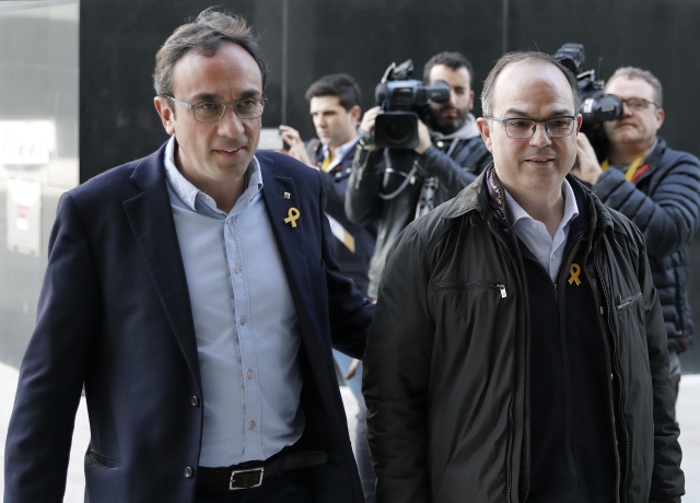 Zleva Josep Rull a Jordi Turull.