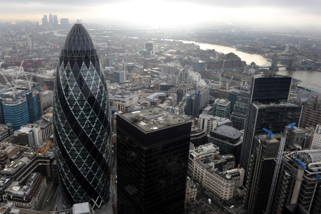 Mrakodrap Gherkin, Londýn.