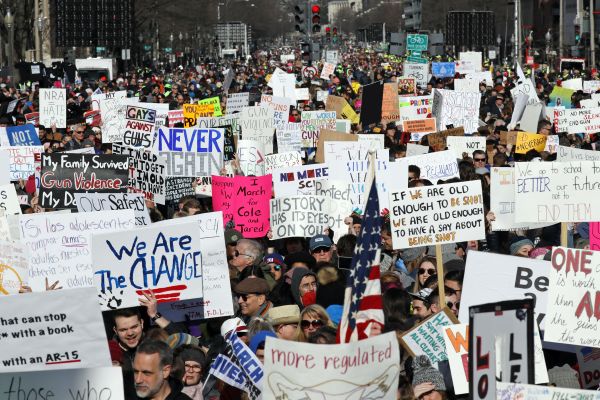 Demonstrace ve Washingtonu.