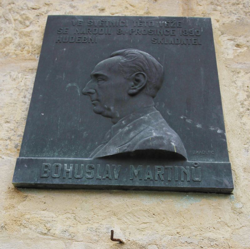 Pamětní deska Bohuslava Martinů.