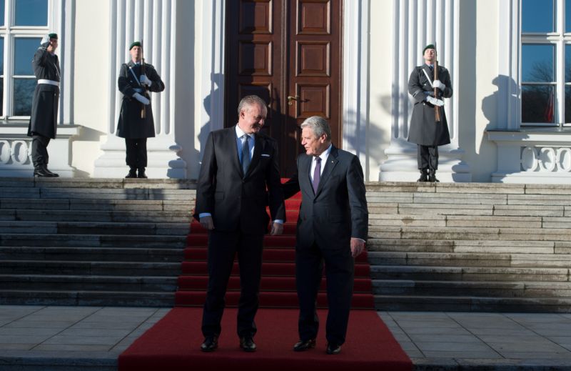 Zleva Andrej Kiska a Joachim Gauck.