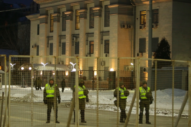Ruská ambasáda v Kyjevě. 