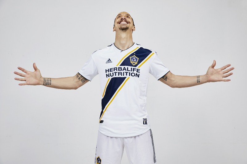 Fotbalista Zlatan Ibrahimovič v dresu LA Galaxy.