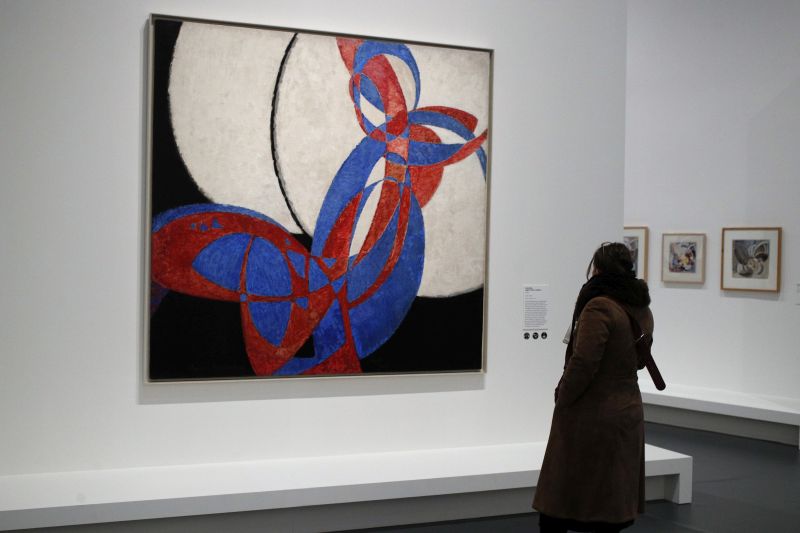 Dílo Františka Kupky - Amorpha, Fuga ve dvou barvách (1912), výstavní palác Grand Palais, Paříž.