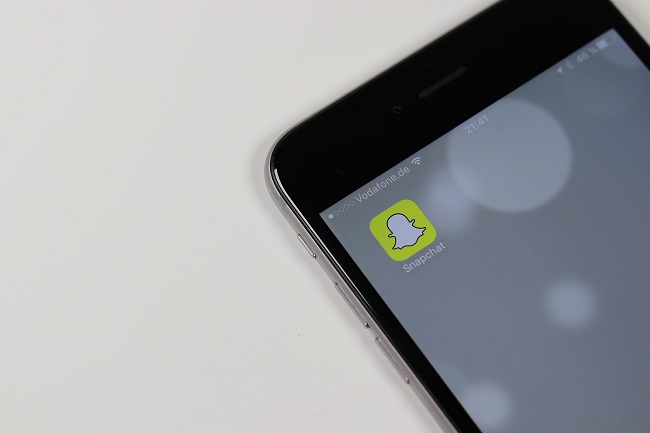 Aplikace Snapchat.