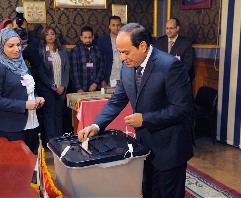 Znovuzvolený egyptský prezident Abdal Fattáh Sísí.