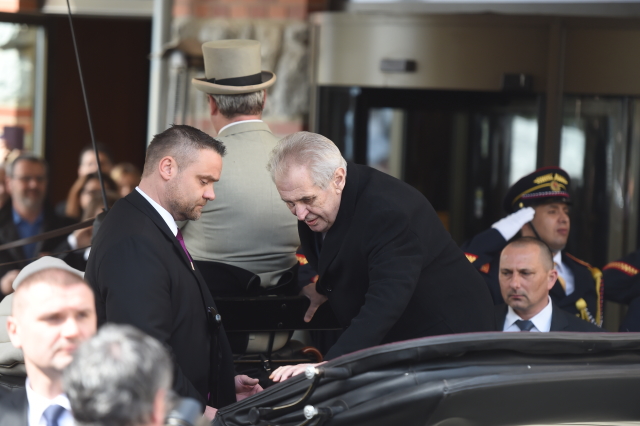 Prezident Zeman při návštěvě Slovenska.