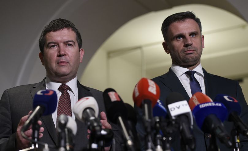Jan Hamáček (vlevo) a Jiří Zimola.