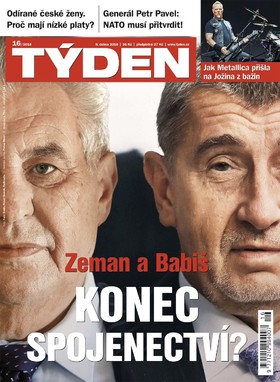Obálka aktuálního čísla časopisu TÝDEN.