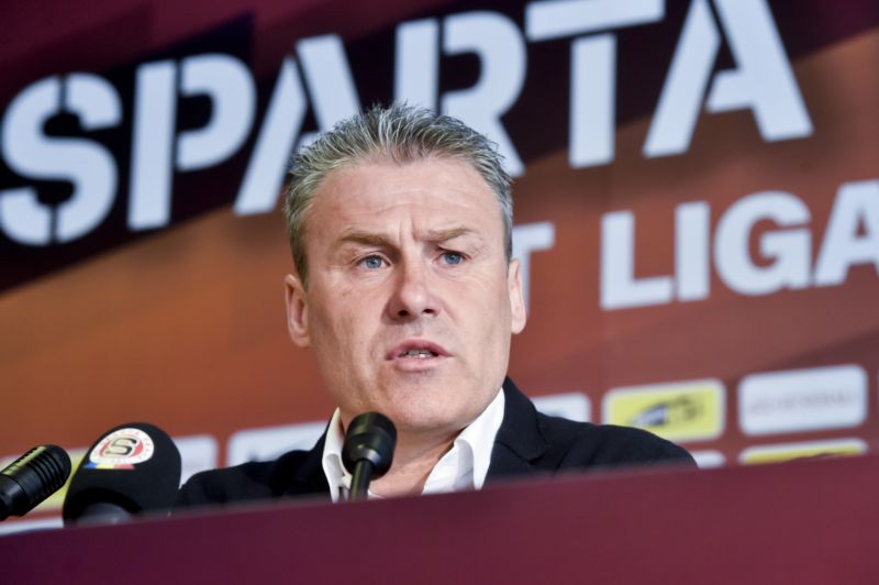 Trenér fotbalové Sparty Pavel Hapal. 