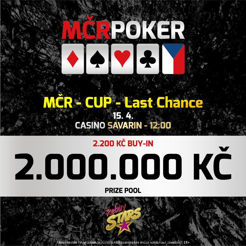 Kasino Rebuy Stars pořádá český pokerový šampionát. 