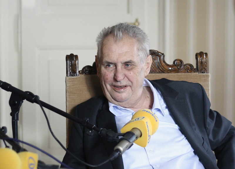 Miloš Zeman při rozhovoru.