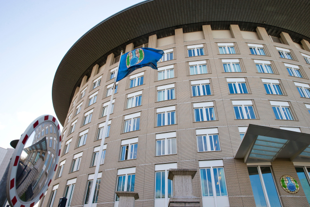 Budova Organizace pro zákaz chemických zbraní (OPCW).